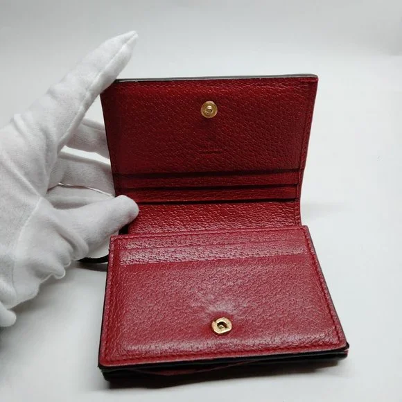 100% Authentic Gucci GG Ophidia Bifold Red Leather Leather - Picture 4 of 9
